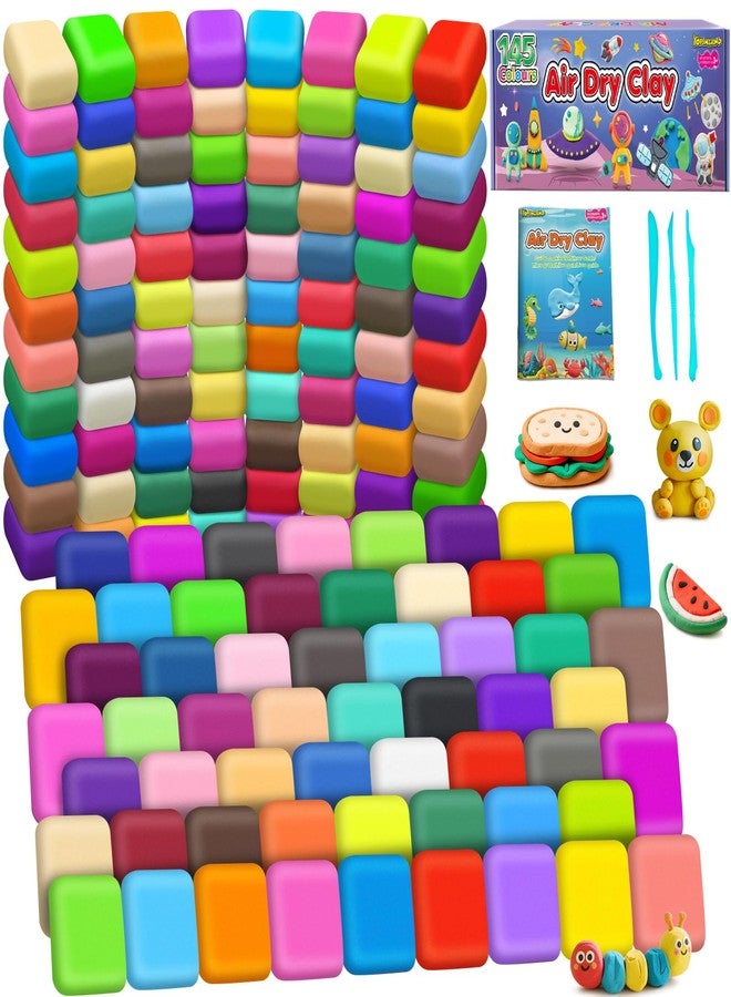 YOPINSAND Air Dry Clay 145 Colors, Modeling Clay for Kids, DIY Molding Magic Toy with Tools, Gift for Kids Boys Girls - Image 1